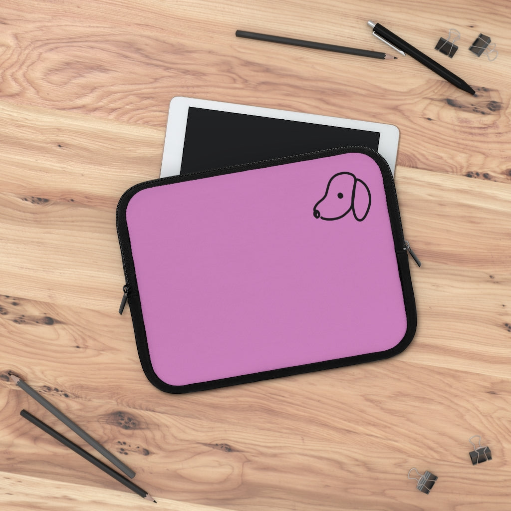 Pink Laptop/Tablet Sleeve with Dog
