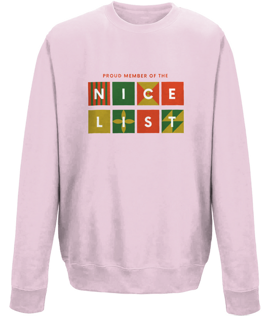 Fun Christmas Sweatshirt 'Proud Member Of The Nice List'