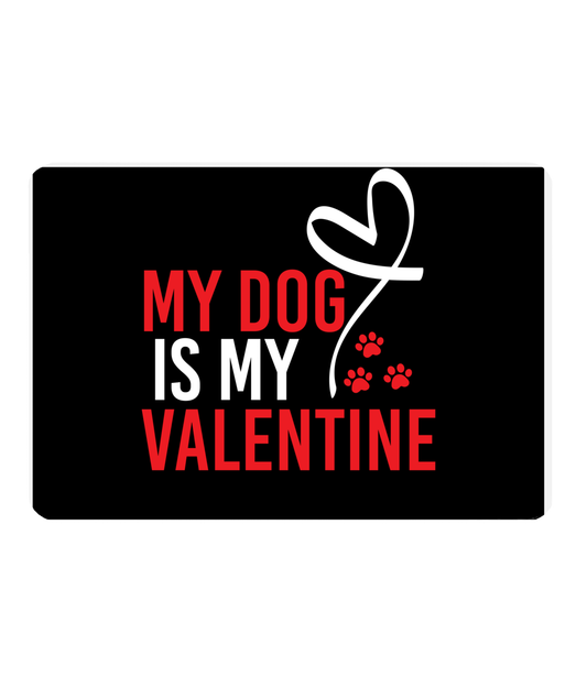 My Dog Is My Valentine Pet Food Mat | Beautiful Design Mat For Putting Dog Food On | Easy To Wipe Clean Puppy Or Dog Place Mat | Pet Mat