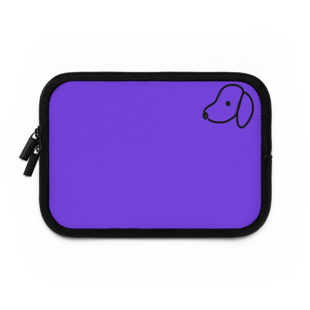 Purple Laptop/Tablet Sleeve with Dog