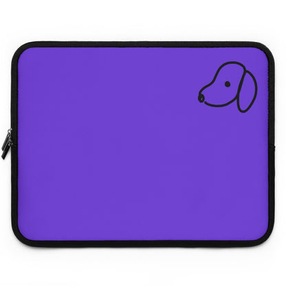 Purple Laptop/Tablet Sleeve with Dog