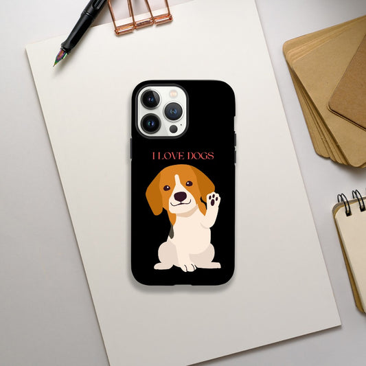 'I Love Dogs' Tough iPhone Case
