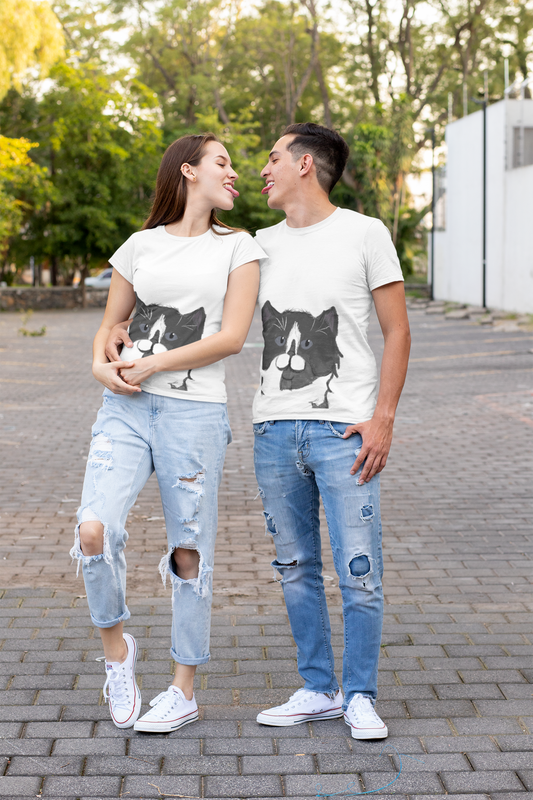 Unisex Cat Design T Shirt